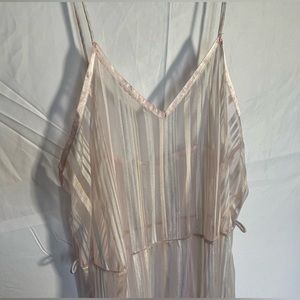 SUPER SHEER un-tagged striped pink slip